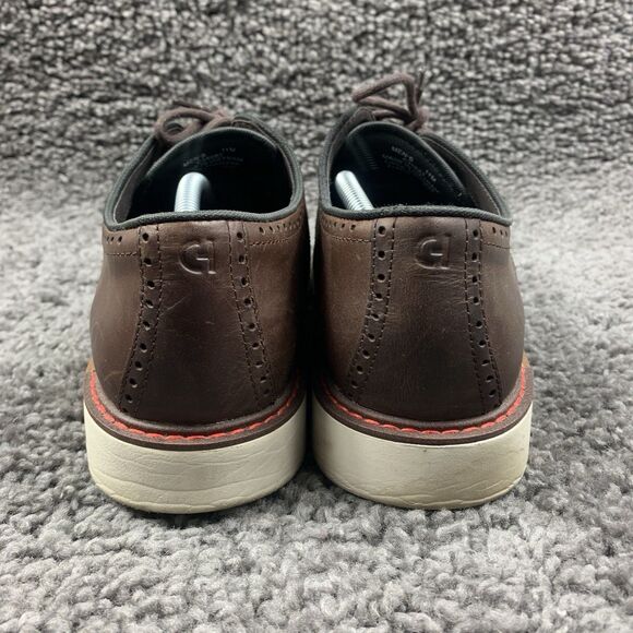 Cole Haan Grand Go-To Brown Leather Comfort Oxfords Shoes Mens 11 M C35083 - Picture 2 of 8